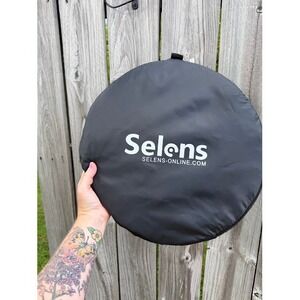Photography Studio Selens 5-in-1 Light Reflector Set Black Collapsible Portable